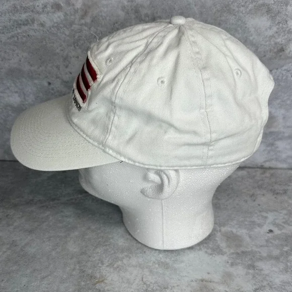 Classic white Perrin Lake Tahoe cap American flag‎ adjustable